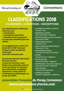 Calendrier des Classifications 2018