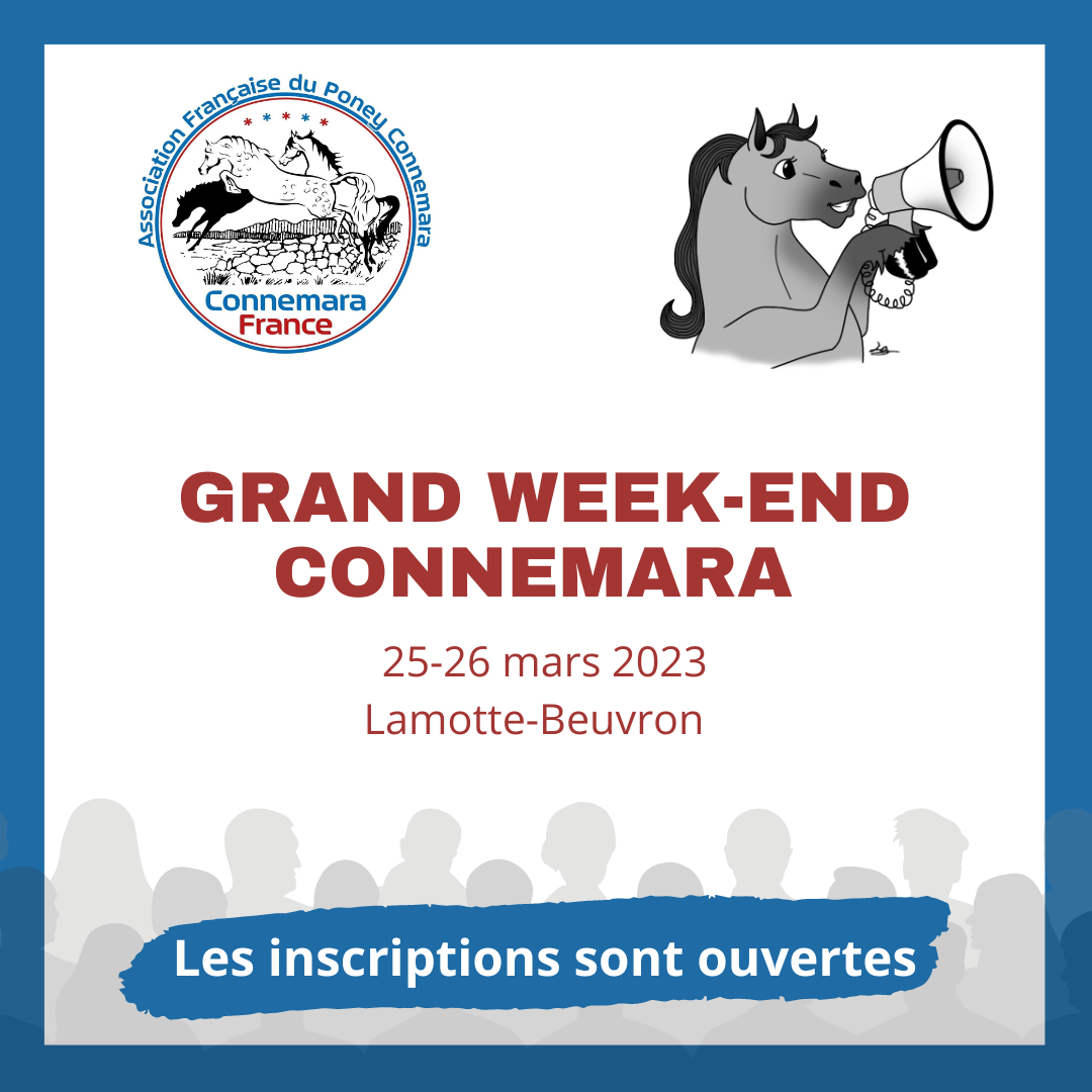 RDV les 25 et 26 mars  Lamotte Beuvron pour le grand week-end Connemara